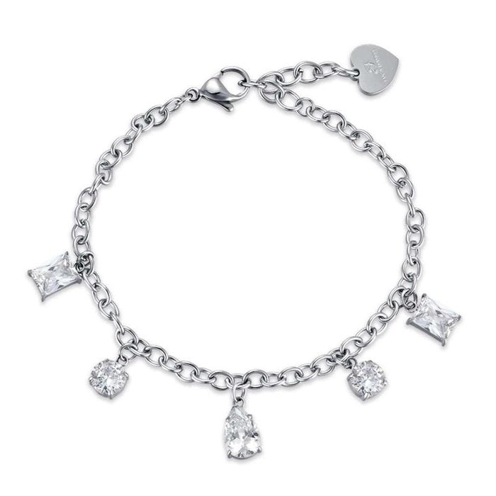 Bracciale in acciaio con cristalli