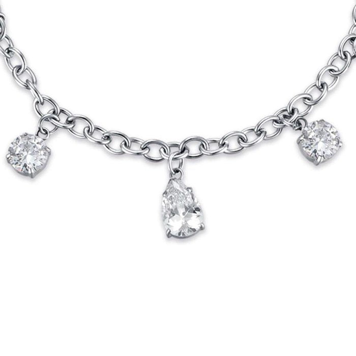 Bracciale in acciaio con cristalli