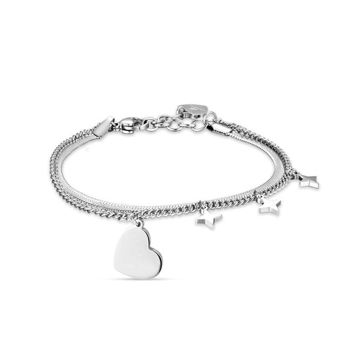 Bracciale in acciaio con cuore