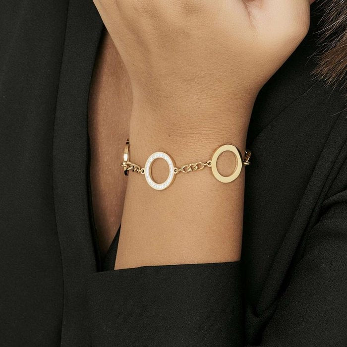 Bracciale in acciaio ip gold