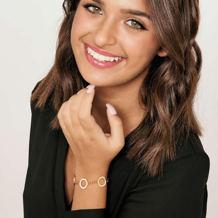 Bracciale in acciaio ip gold