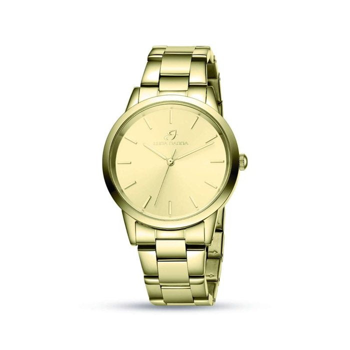 Orologio in acciaio ip gold con cassa in acciaio ip gold quadrante ip gold