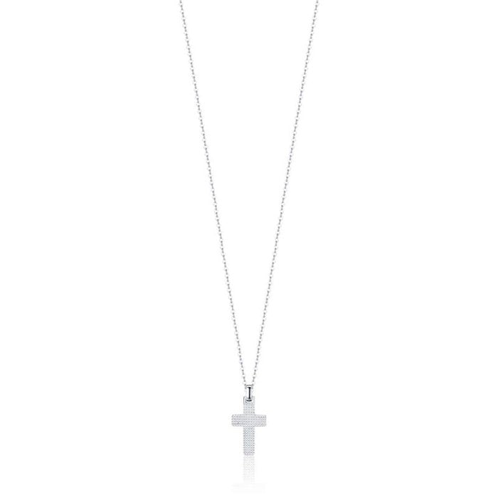 Collana in acciaio con croce