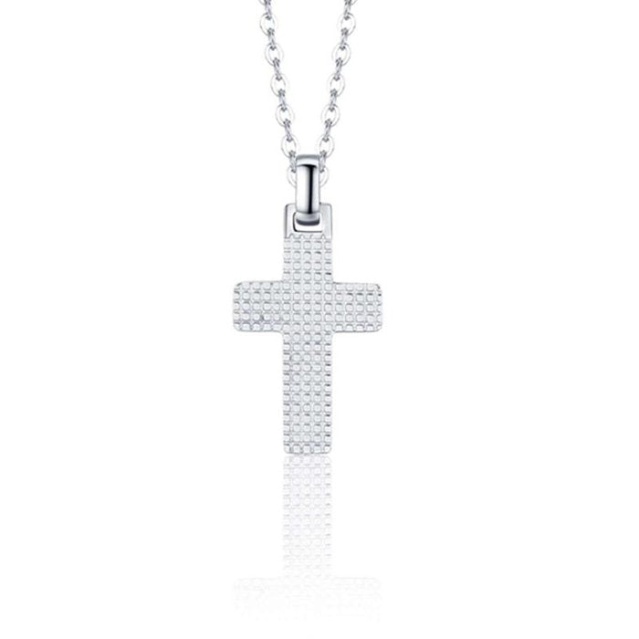 Collana in acciaio con croce