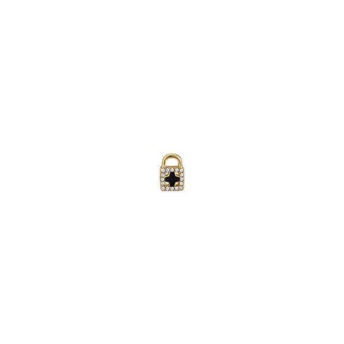 Drop in acciaio ip gold lucchetto