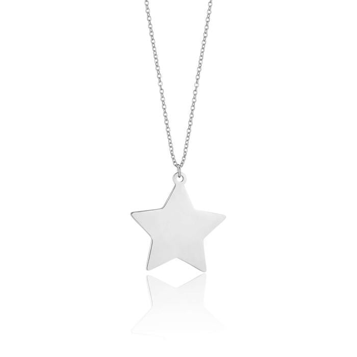Collier en acier avec grande étoile