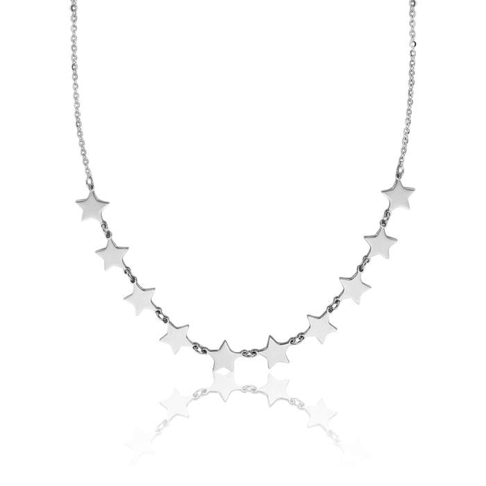 Steel Necklace With Stars