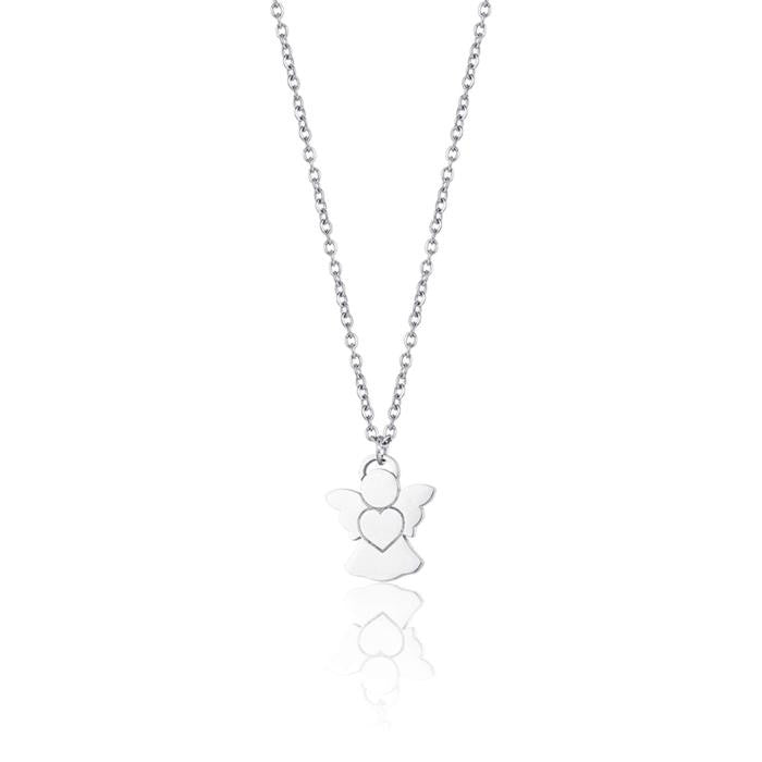 Collana In Acciaio Con Angelo