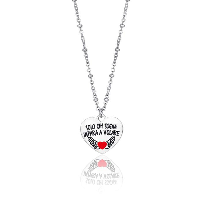 Collier en acier Seuls ceux qui rêvent apprennent à voler