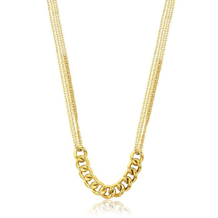 Collier en acier doré Ip