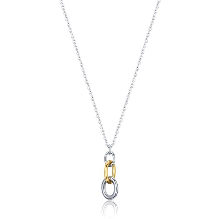 Necklace In Steel And Steel Ip Gold