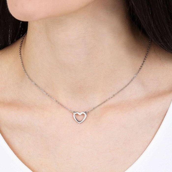 Collana in acciaio con cuore