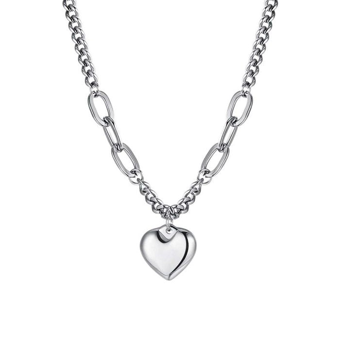 Collana in acciaio con cuore