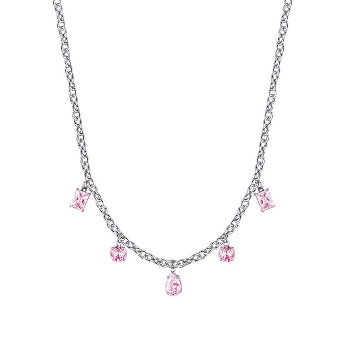 Collana in acciaio con cristalli