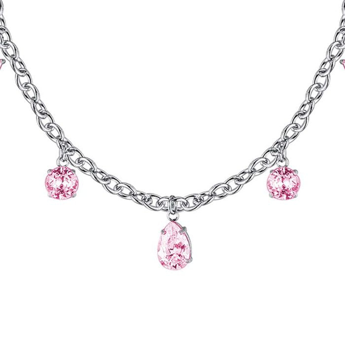 Collana in acciaio con cristalli
