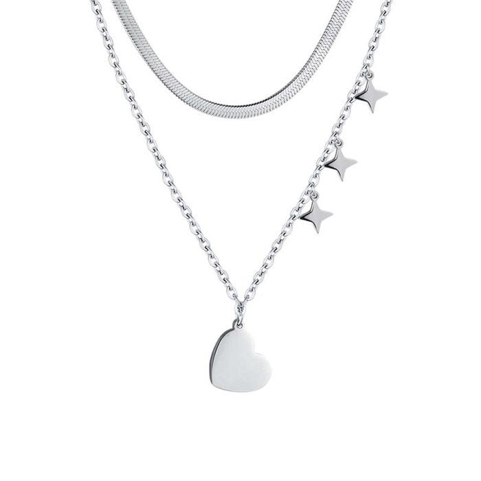 Collana in acciaio con cuore