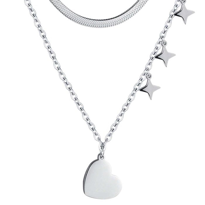 Collana in acciaio con cuore