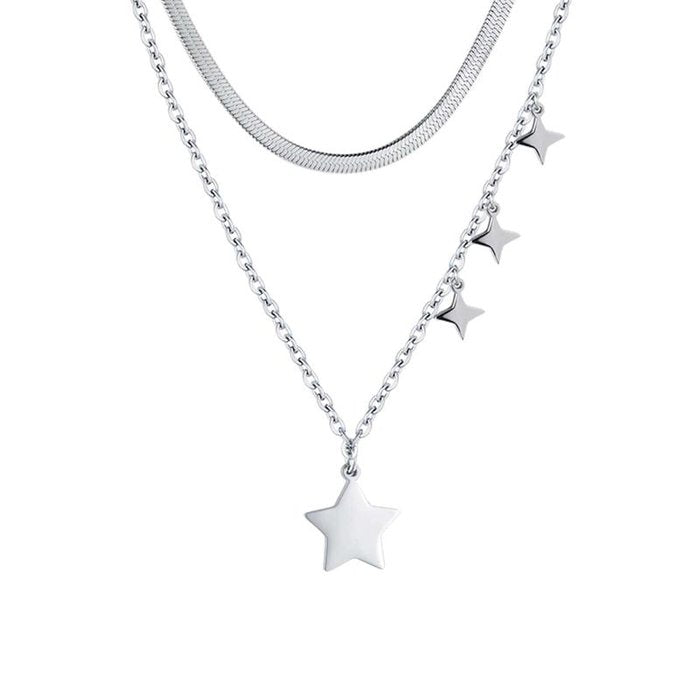 Collana in acciaio con stella