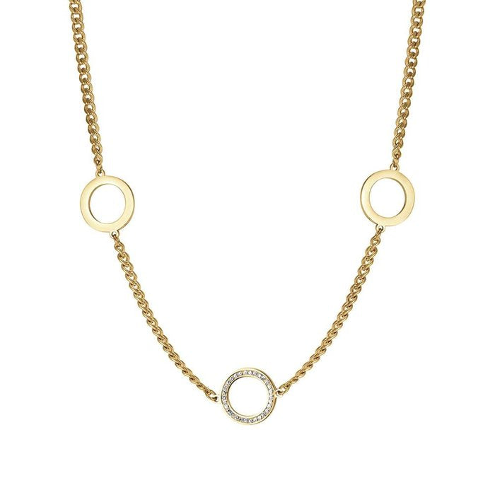 Collana in acciaio ip gold