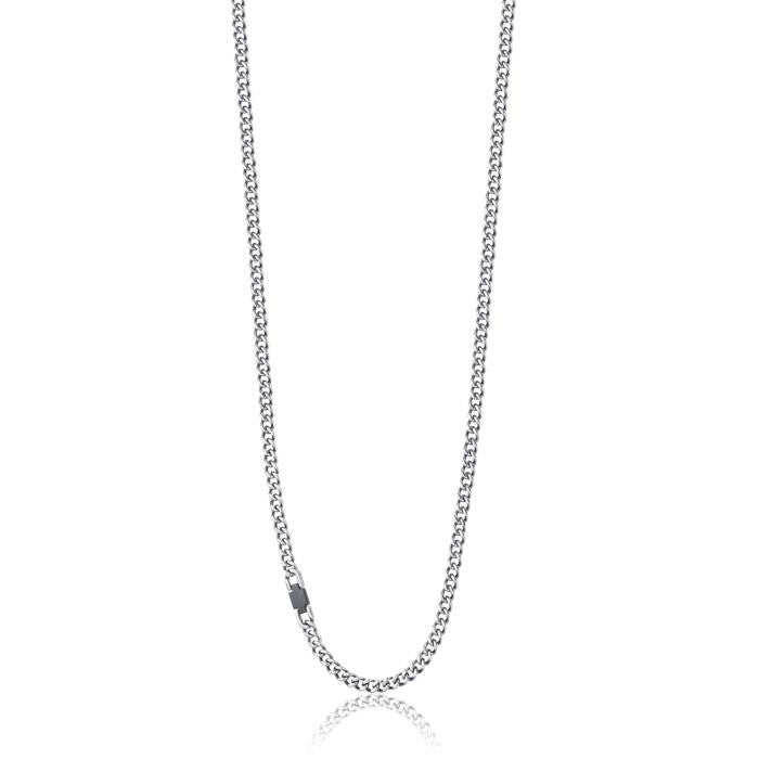 Collier en acier avec élément en acier IP noir