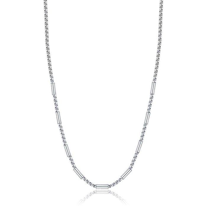 Collana in acciaio con elementi acciaio