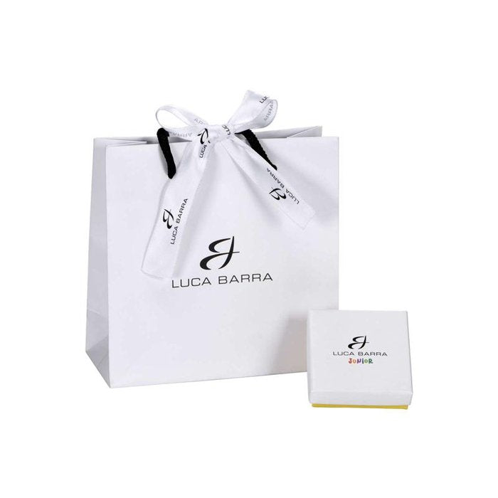 Collana Junior in acciaio ip gold con farfalla e smalto rosa