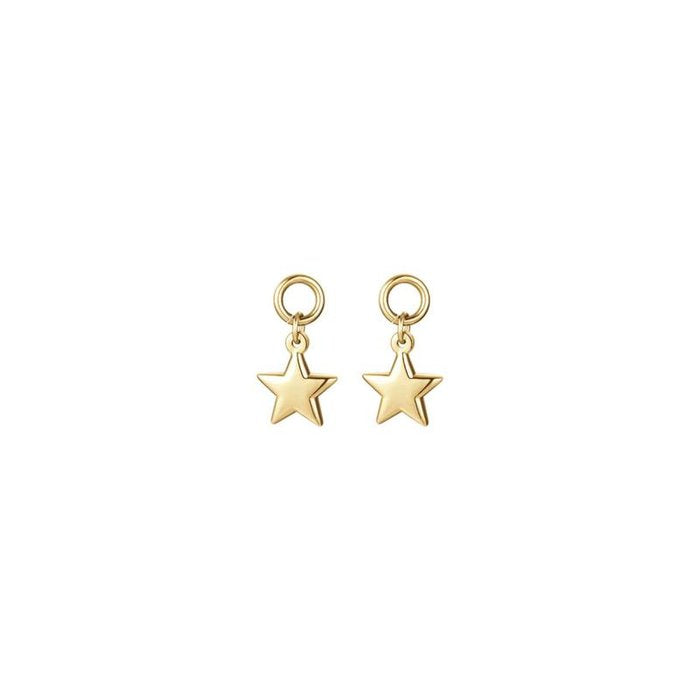 Orecchini in acciaio ip gold con stella