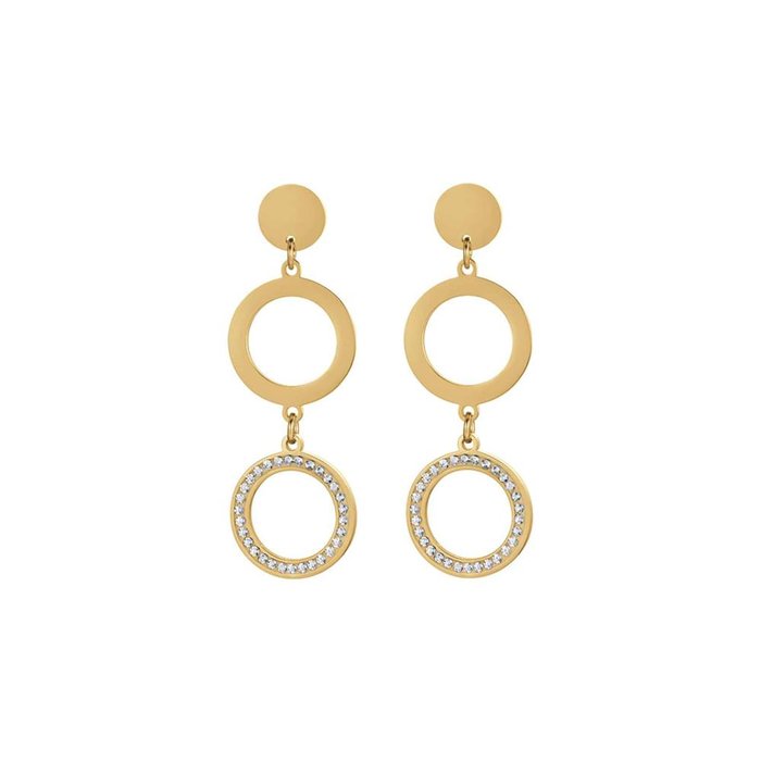 Orecchini in acciaio ip gold