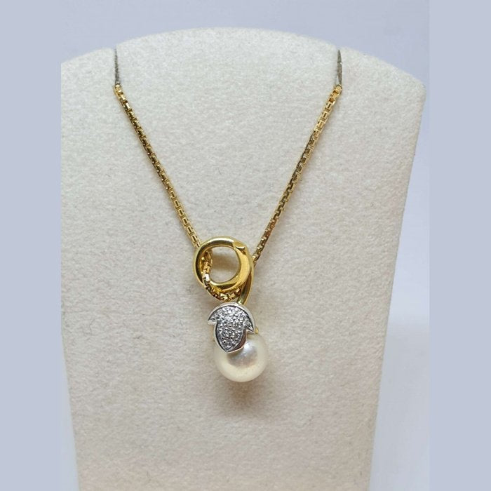 Pearl flower choker br