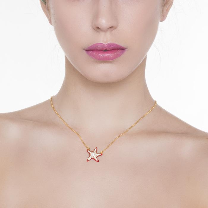 Starfish Lapilli Necklace
