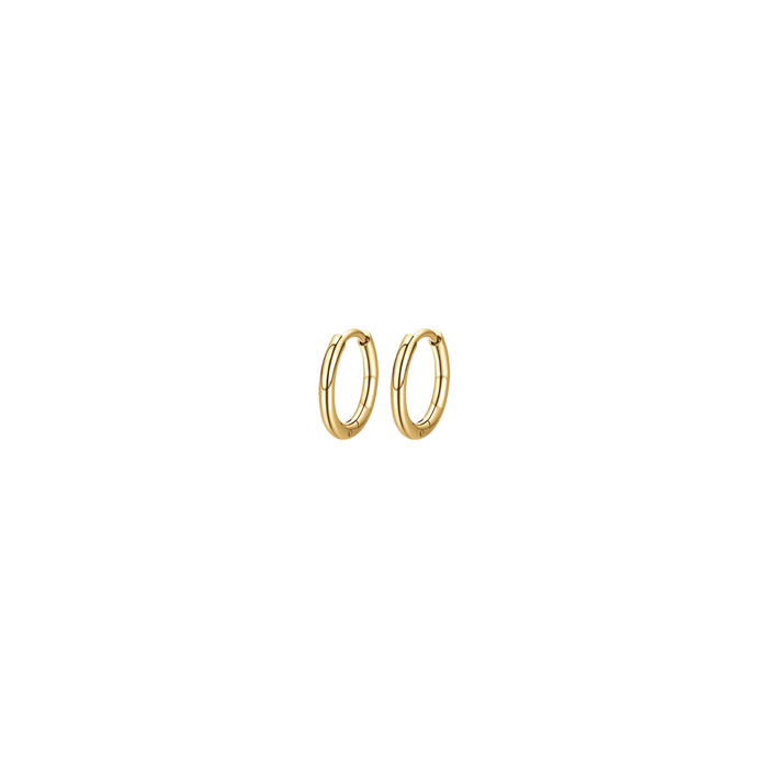 WOMEN'S 16MM GOLD PLATED STEEL HOOP EARRINGS