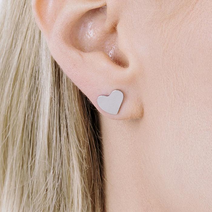 ORECCHINI DONNA IN ACCIAIO CUORE
