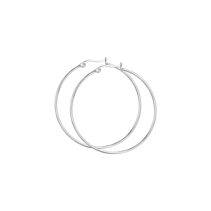 ORECCHINI DONNA CERCHIO IN ACCIAIO DIAMETRO 54 MM