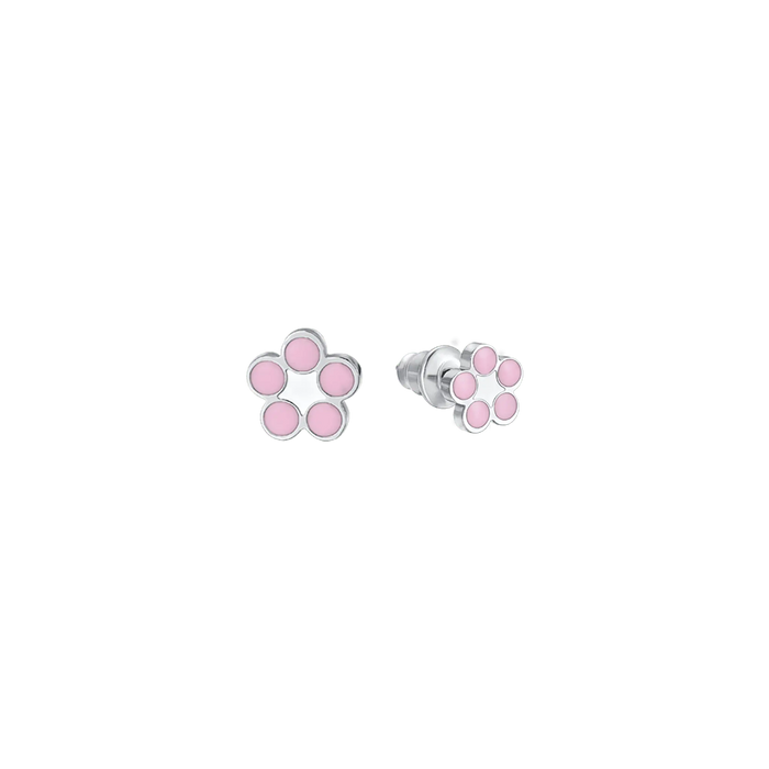 ORECCHINI BAMBINA IN ACCIAIO CON FIORI