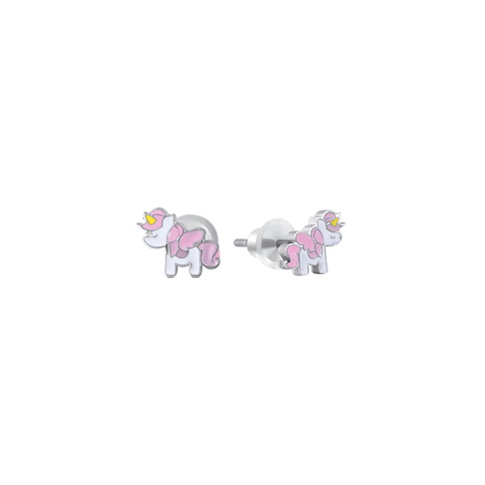 BOUCLES D'OREILLES EN ACIER POUR FILLE AVEC LICORNES
