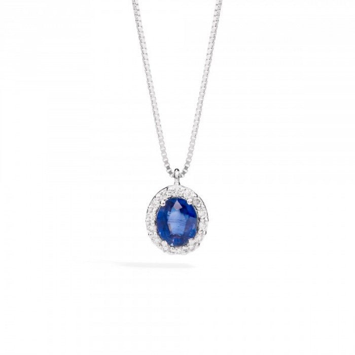 Collier ras du cou saphir iris 0,44 br 0,06