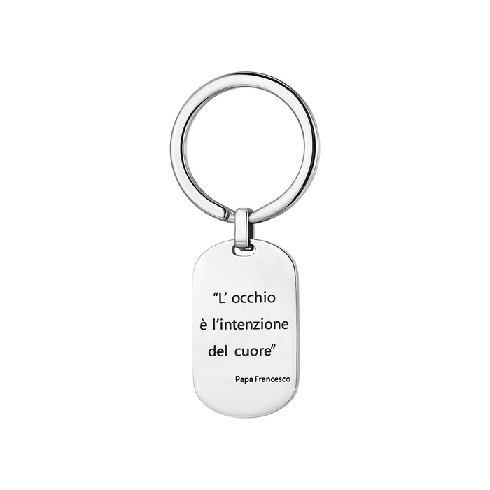 WOMEN'S STEEL KEY RING EYE INTENTION HEART