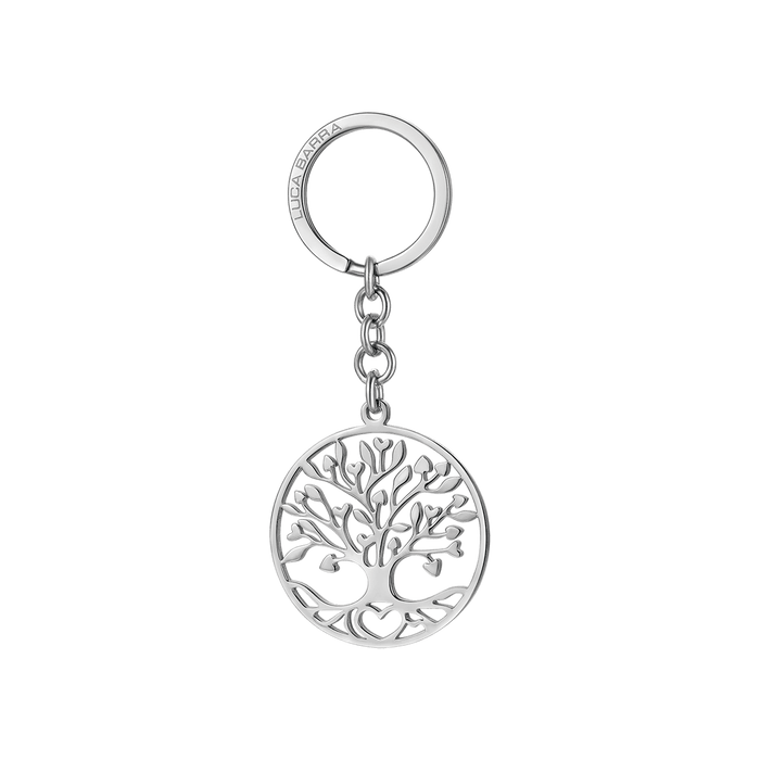 WOMEN'S STEEL KEY RING WITH TREE OF LIFE
