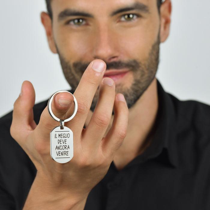 MEN'S STEEL KEY RING THE BEST IS YET TO COME