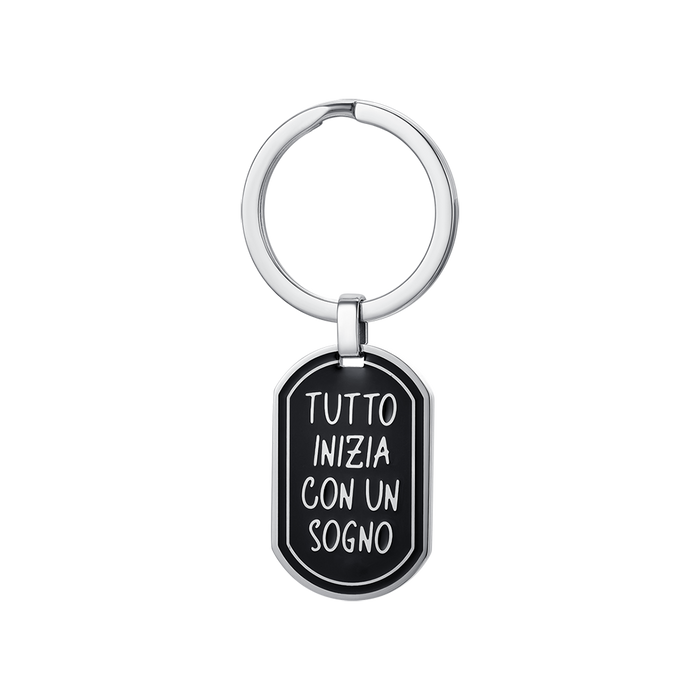 MEN'S STEEL KEY RING EVERYTHING STARTS WITH A DREAM