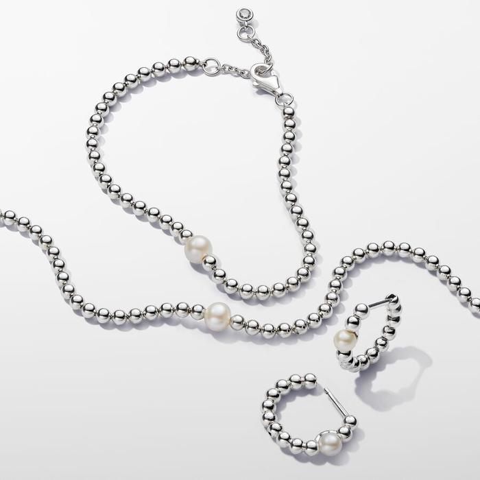 Bracciale con Perla d’Acqua Dolce Coltivata e Sfere