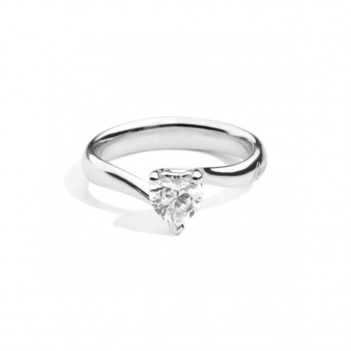Anello anniversary love solitario cuore 0.22