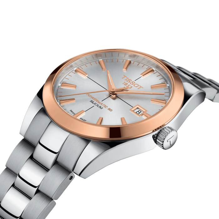 Tissot Gentleman Powermatic 80 Silicium Lunette en or massif 18 carats