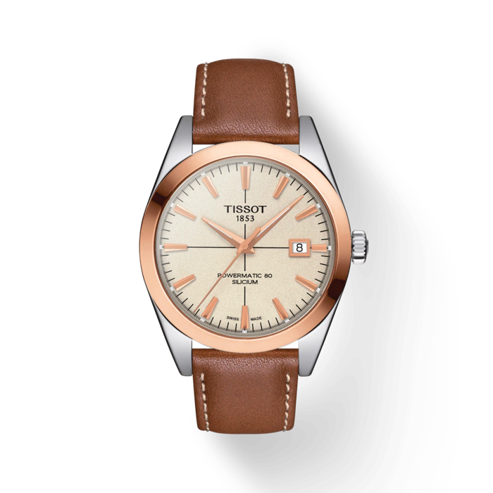 Tissot Gentleman Powermatic 80 Silicium Lunette en or massif 18 carats