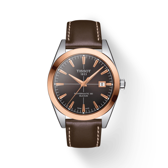 Tissot Gentleman Powermatic 80 Silicium Lunette en or massif 18 carats