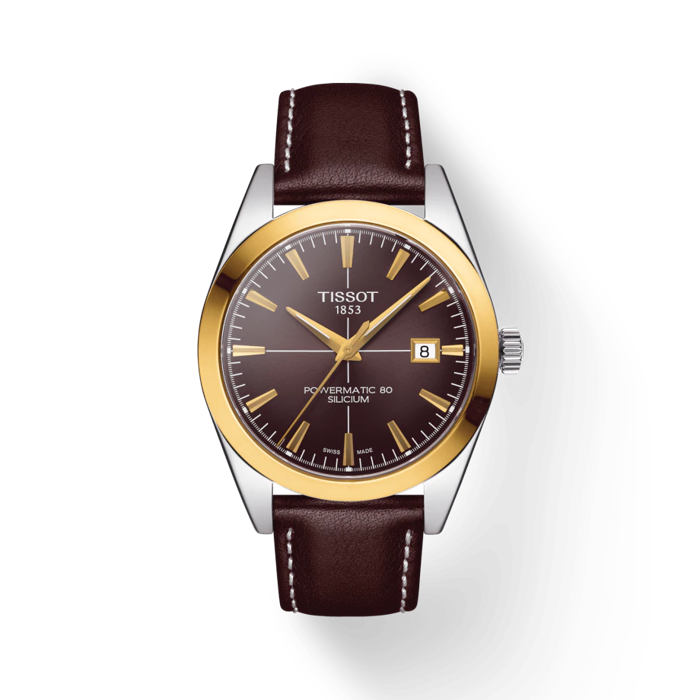 Tissot Gentleman Powermatic 80 Silicium Lunette en or massif 18 carats