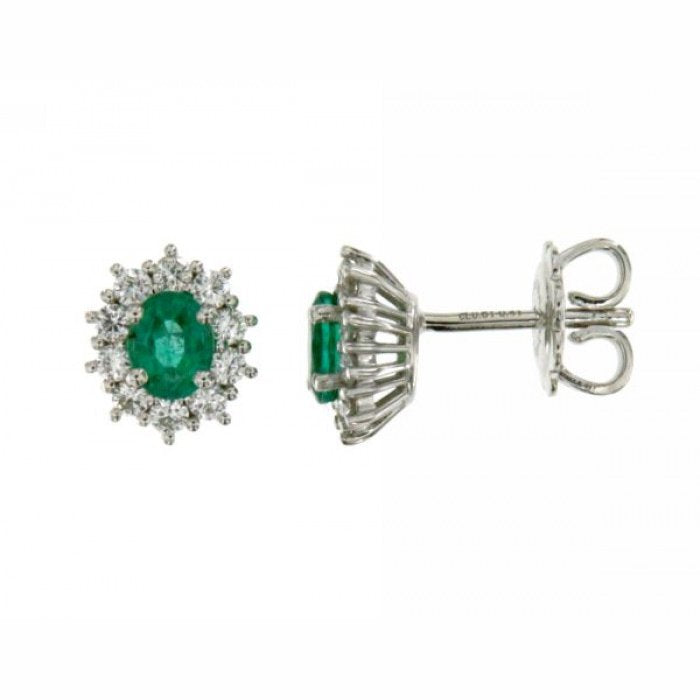 EMERALD AND BR EARRINGS