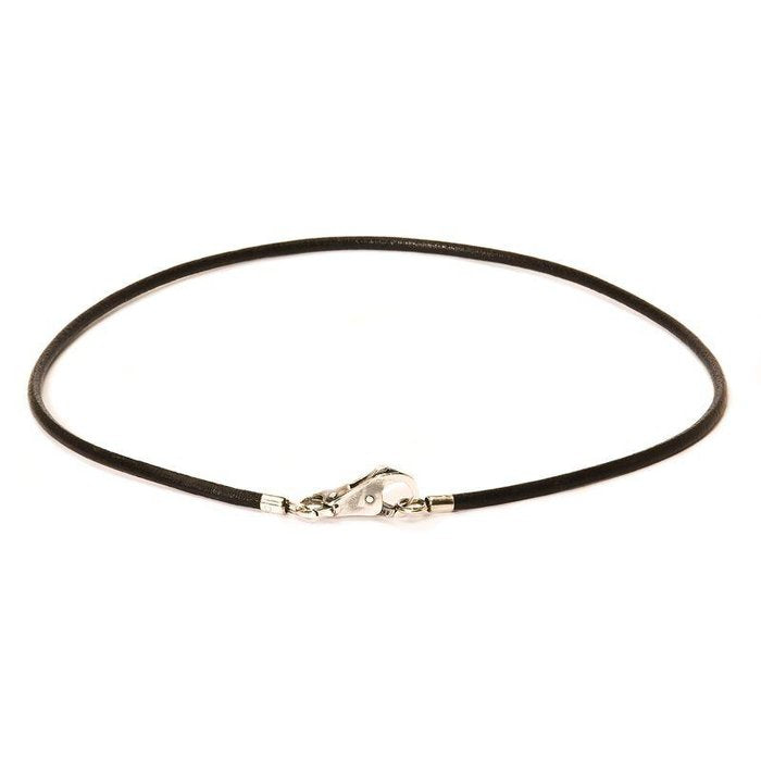 Collana Cuoio Nero 42 cm