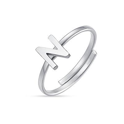 WOMEN'S STEEL RING WITH LETTER