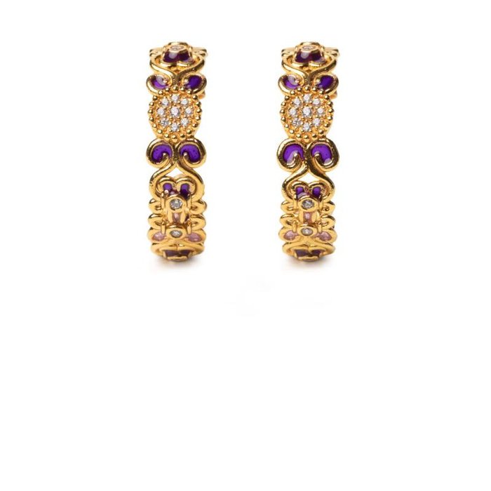 Small Purple Lapilli Earrings